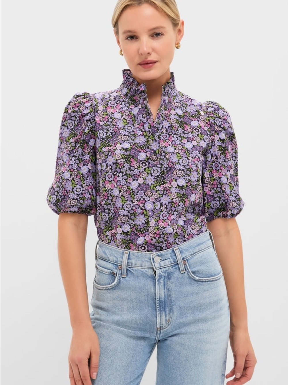 HYACINTH HOUSE
Shades of Purple Floral Florence Blouse